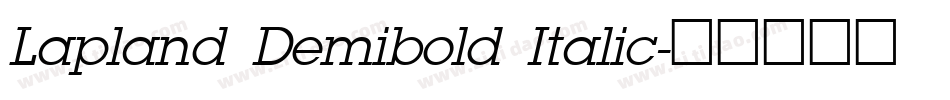 Lapland Demibold Italic字体转换